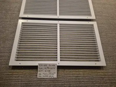 Grille retour PRICE Acier 14”x26” int (16”x28” ext) CS louvered, View more
