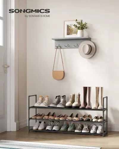 SONGMICS Shoe Rack, 3 Tier Shoe Organizer, Metal Shoe Storage Sh, View more