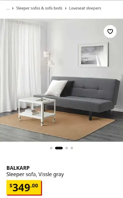 IKEA sofa lit futon Balkarp noir black, View more