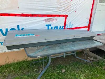 Sport pal rooftop cargo carrier. Don’t have keys lost them. It measures 92 inches long, 22 inches wi...
