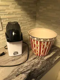 Popcorn popper and bowl