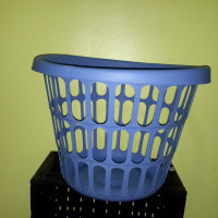 1 Panier à Linge ♓ Plastique ♓ Bleu ♓ Aéré ♓ 12"×16"