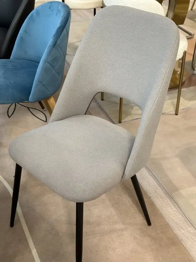 Boucle Upholstery Fabric High Back Dining Chair(Price for each) in Chairs & Recliners in Markham / York Region - Image 3