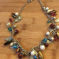 Super fun multi colored necklace with unique easy to close clasp