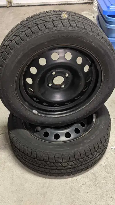 I am selling a set of Firemax 4 Winter tires, size 205 55 R16, mounted on steel rims with a 4-bolt p...