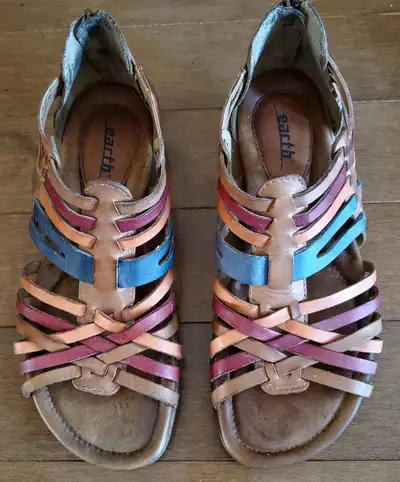 "EARTH" WOMEN'S LEATHER SANDALS, View more