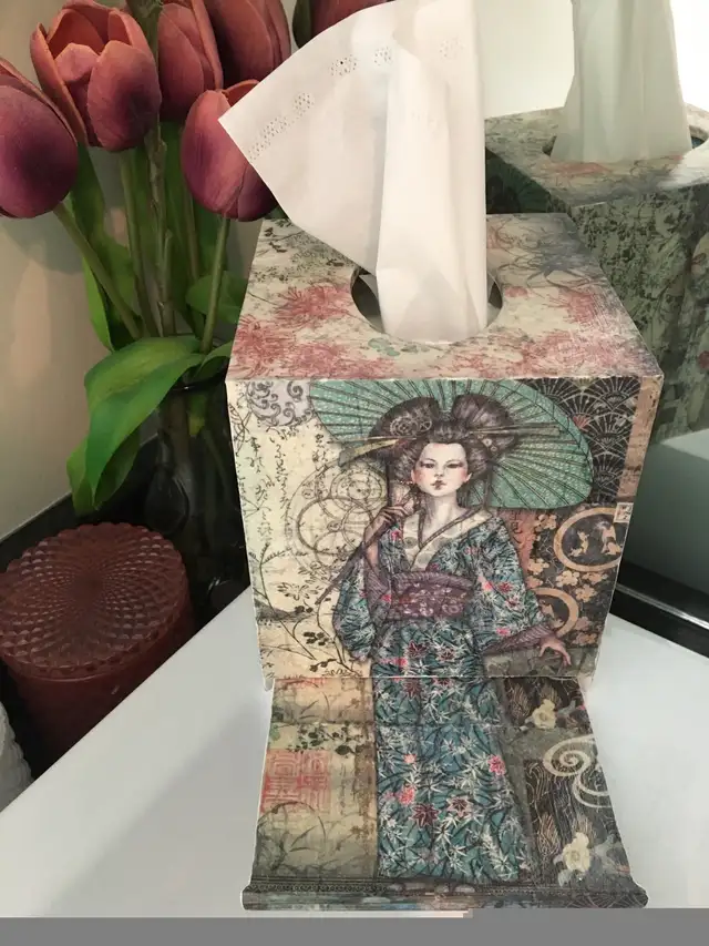 Handmade Decoupaged Tissue Boxes445588802246420482