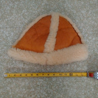 Leather  Sheepskin Lined Hat