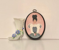 FREE: Victorian Kitsch- 1990s Porcelain Vase and Folk Art