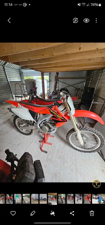 Selling my 2003 Honda CRF 450r Serviced last year, ready to go. It's a fast bike with lots of power....