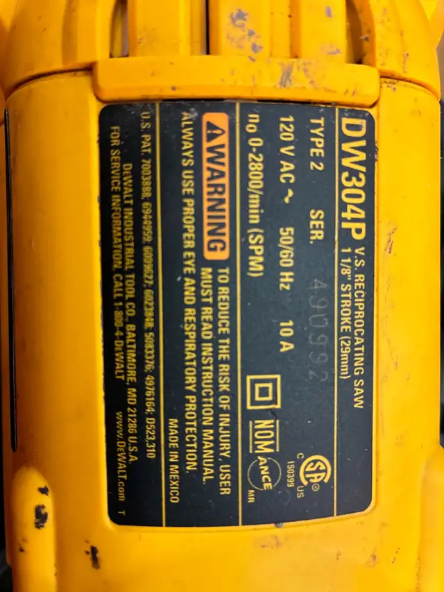 Dewalt Reciprocating Saw in Power Tools in Sarnia - Image 3