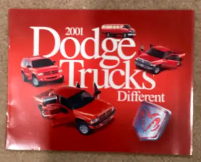 2001 DODGE TRUCKS BROCHURE FOR SALE THIS ENGLISH BROCHURE HAS 11 COLOURED PAGES SHOWING MODELS OF TH...