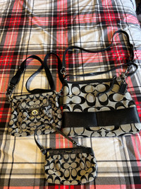 2-piece Coach signature set - large handbag and wristlet