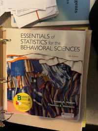 Essentials for Statistics for the Behavioural Sciences 