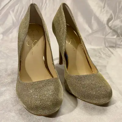 New shimmery gold heels 8.5, View more