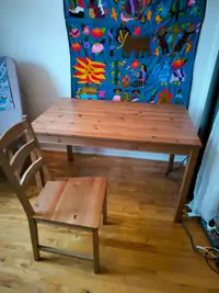 Table ikea et 4 chaises