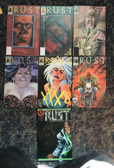 Lot of 7 RUST Comics #2, - 7 Now Comics 1989 Vintage , View more