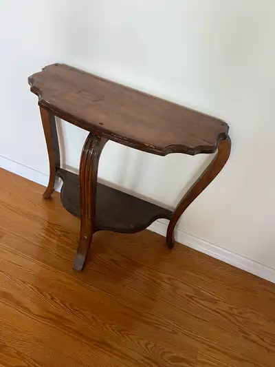 Vintage Half-Moon Hall Table, View more