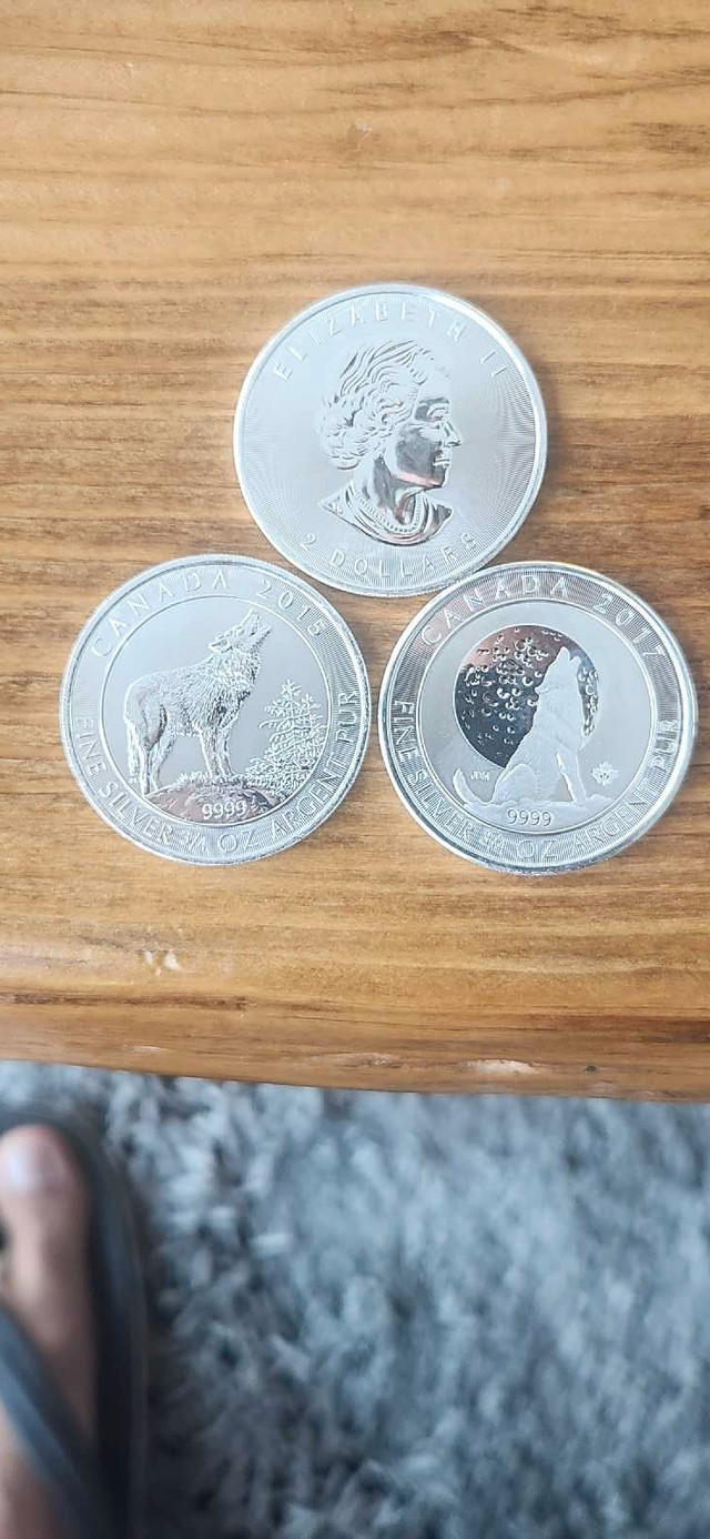 3/4 oz RCM Silver Wolf Series Coins in Arts & Collectibles in City of Toronto