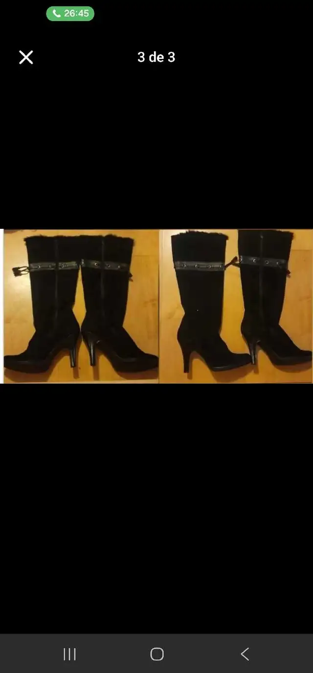Black tall boots with heels  in Women's - Shoes in Calgary - Image 4