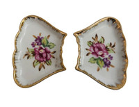 Vintage Shafford handpainted trinkets, floral dishes