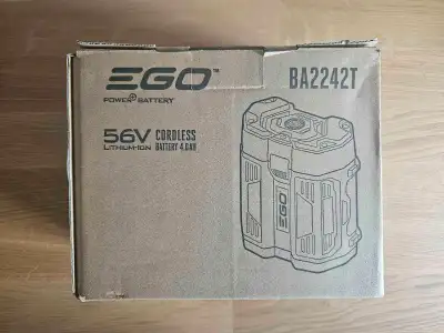 Brand new EGO 4.0Ah battery (BA2242T) Came with my string trimmer and was only used once for testing...