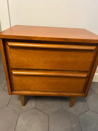 Vintage Side Table with 2 drawers, View more