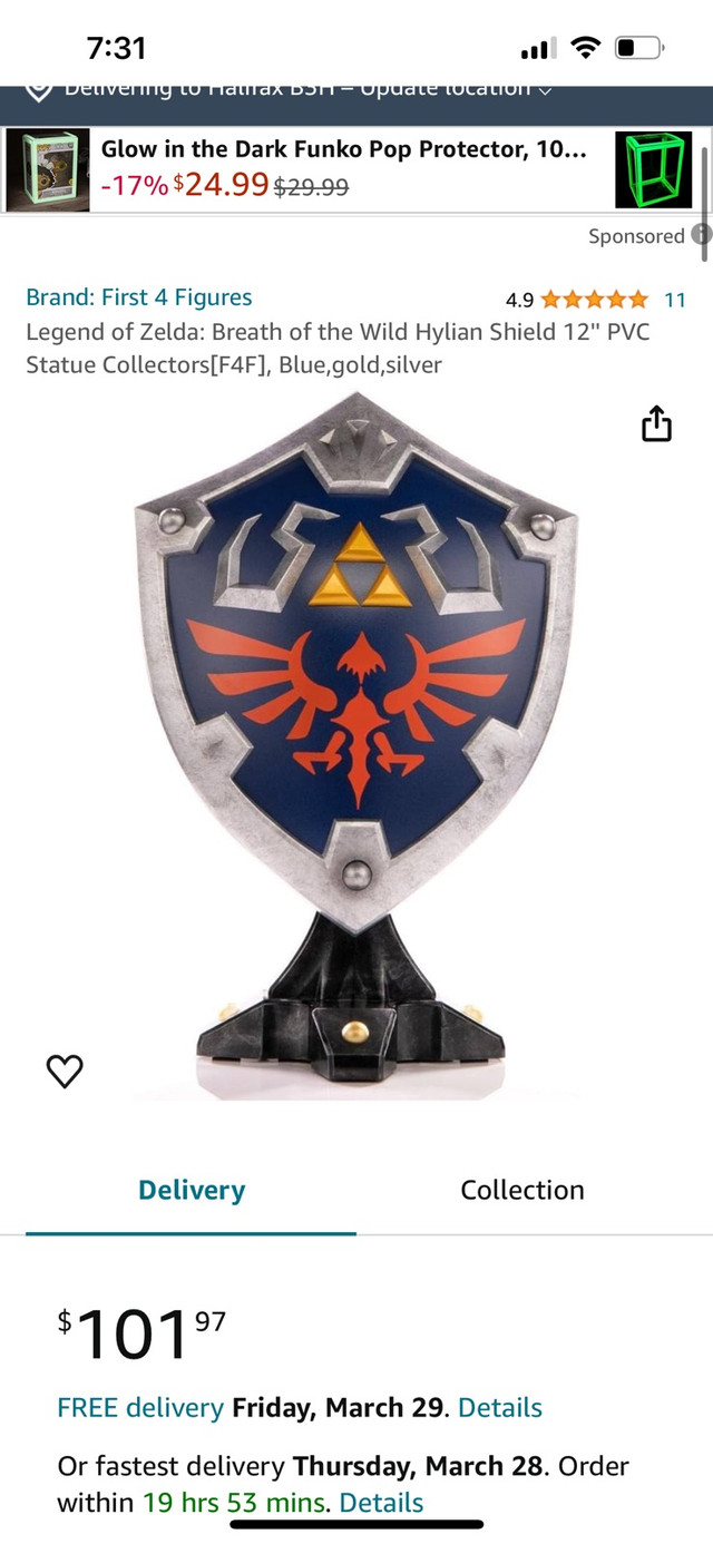 Zelda- Hylien Shield statue  in Arts & Collectibles in City of Halifax - Image 2