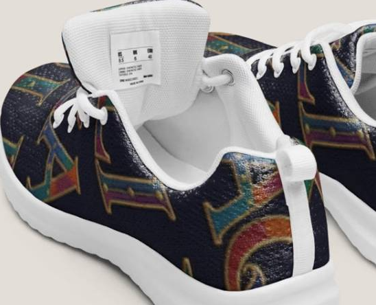 XZAQLI "Jeweled Script" Premium Men's Sneakers (Navy Blue) in Men's Shoes in Oshawa / Durham Region - Image 5