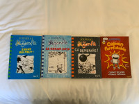 4 diary of a wimpy kid books in French (Journal d’un dégonflé)