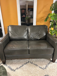 Leather Loveseat