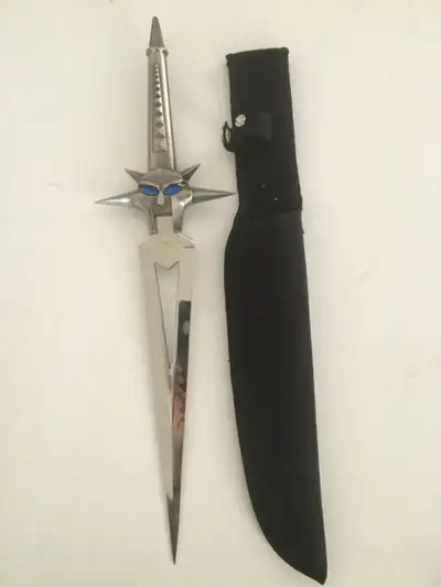 Decorative Dagger Sci Fi  Futuristic  Blue stones Cloth cover, View more