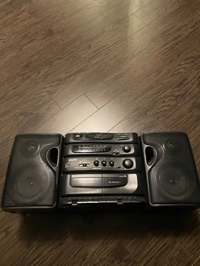 Boombox Vintage CD Casette Player Stereo Speaker System, View more