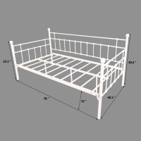 Metal Daybed Frame Steel Slats Platform Base Box Spring Replace