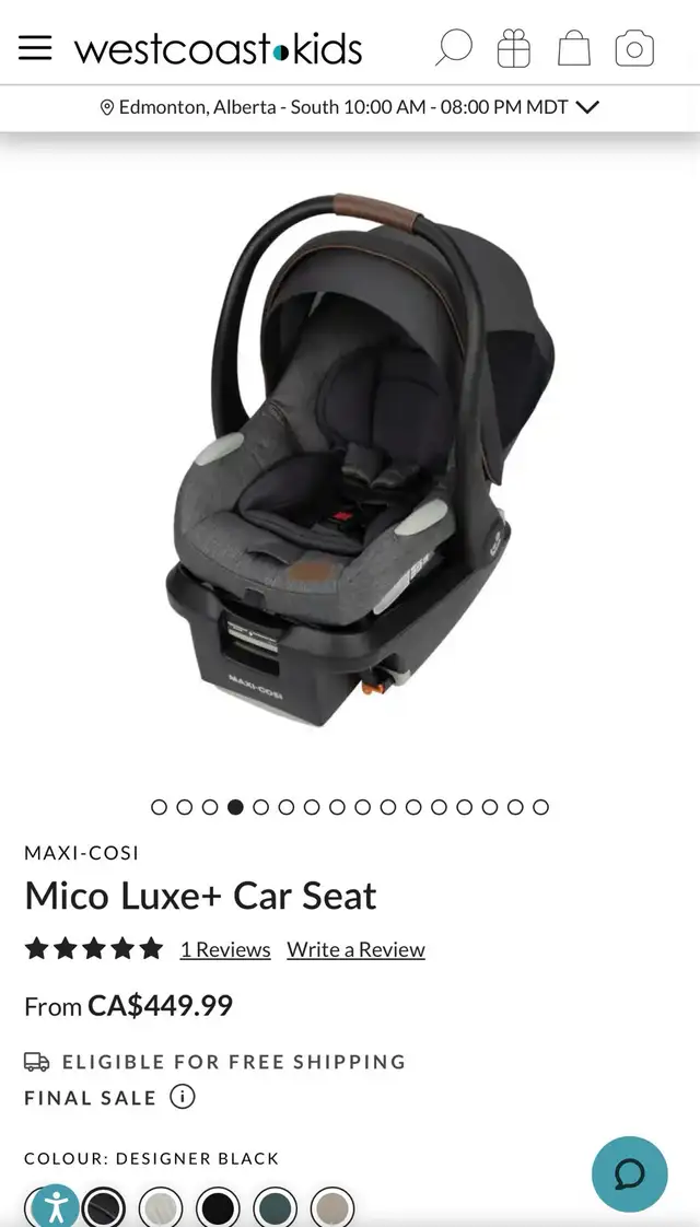 Maxi Cosi Mico Luxe+ Car Seat in Strollers, Carriers & Car Seats in Edmonton - Image 11
