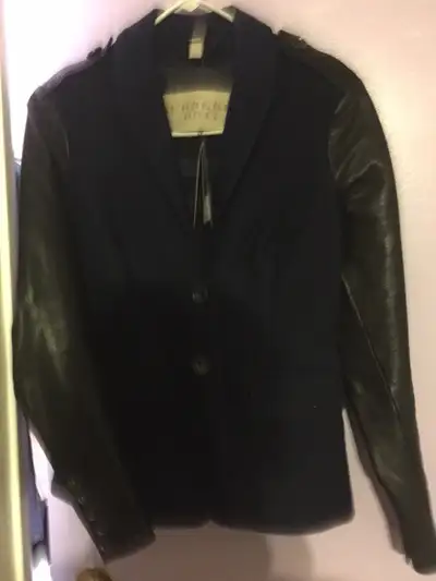 BNWT Authentic Burberry leather sleeves jacket, View more