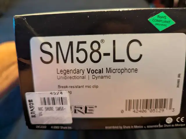 NEW Shure SM58 Vocal Microphone in Pro Audio & Recording Equipment in Cambridge - Image 3