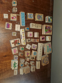 Wooden craft stamps some vintage