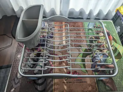 A small dish rack.