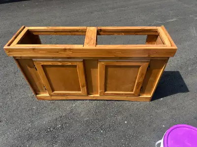 48 x 13 oak cabinet stand.   55 gal, View more