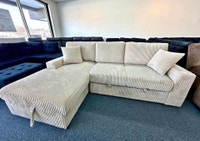 Beige Sofa Bed | 3 Seater with Storage + Cushions For Sale  Kitchener / Waterloo Kitchener Area Preview