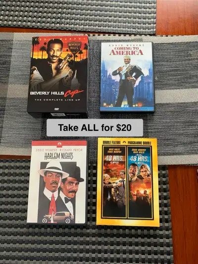 Lot of Eddie Murphy DVD Movies for $20, View more