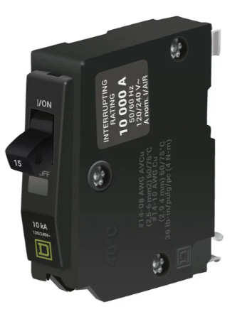 SQUARE D QO115, QO120 DISJONCTEUR 15A, 20A 120/240VAC 1POLE, View more