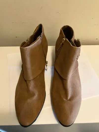 Brown Suede Ankle Boots-size 7-8, View more