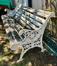 Vintage Cast Iron Garden Bench Unique 