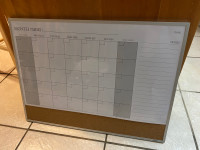 23x17 inches White Dry Erase Calendar Board 
