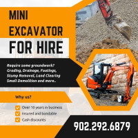 Excavator for Hire - Groundwork, Excavation, Digging, Drainage