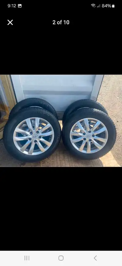 Set of 4 MICHELIN winter tires rims (205 60 16) pattern (5×114.3) With TPMS 2020 HYUNDAI KONA