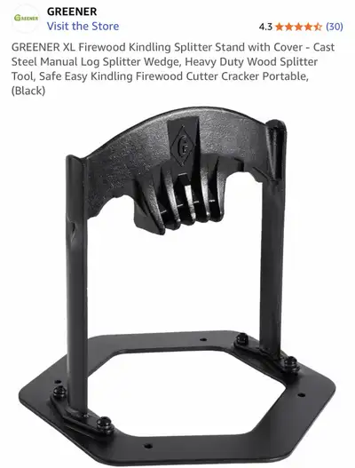 I am selling a brand new Greener XL firewood kindling splitter stand with cover, crafted from cast s...