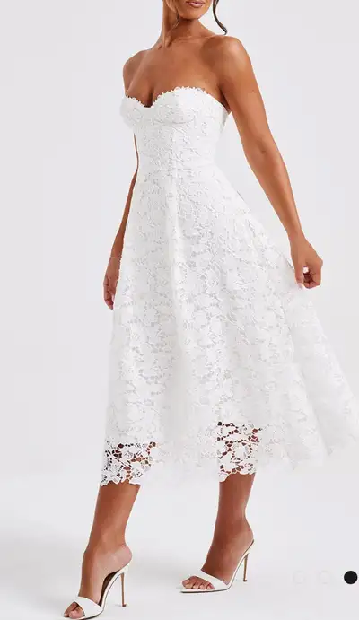 Babyboo-ISHANI MIDI DRESS - IVORY-Size L, View more